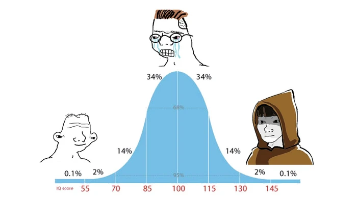 Midwit / IQ Bell Curve
